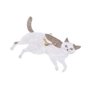 松尾ミユキダイカットクロック 壁掛け時計 (Beige cat)の商品画像