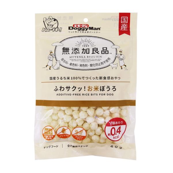 ドギーマン 無添加良品 ふわサクッ！お米ぼうろ 40g (60201085)