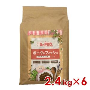 ニチドウ Dr.PRO ドクタープロ ポーク＆フィッシュ オールステージ 2.4kg×6（52100533）｜familypet