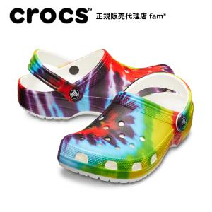 クロックス crocs【メンズ レディース サンダル】Classic Tie Dye Graphic Clog/クラシック タイ ダイ グラフィック クロッグ/マルチ｜##