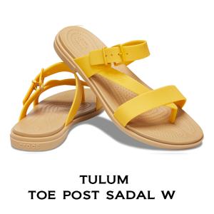 クロックス crocs【レディース サンダル】Tulum Toe Post Sandal Ws /トゥルム トゥ ポスト サンダル ウィメン/カナリーｘタン｜##