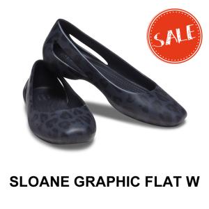 【クロックス レディース】Sloane Graphic Flat w/スローン グラフィック フラット ウィメン/レオパード【hawks202111】