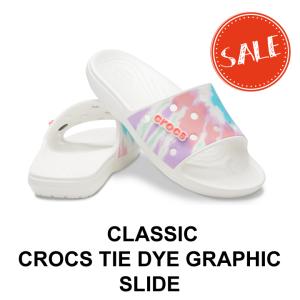 クロックス crocs【メンズ レディース サンダル】Classic Tie Dye Graphic Slide/クラシック クロックス タイダイ グラフィック スライド｜##
