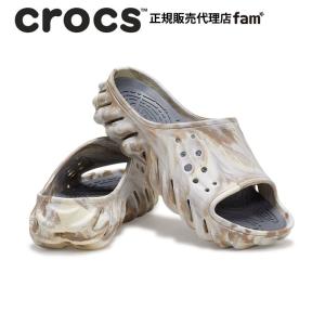 クロックス crocs【メンズ レディース サンダル】Echo Marbled Slide/エコー マーブルド スライド/ボーン×マルチ｜##