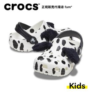 クロックス crocs【キッズ サンダル】Classic I AM Dalmatian Clog T/クラシック アイ アム ダルメシアン クロッグ トドラー/ホワイト×ブラック｜##｜famshoe