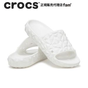 クロックス crocs【メンズ レディース サンダル】Classic Geometric Slide 2.0/クラッシック ジオメトリック スライド 2.0/ホワイト｜●｜famshoe