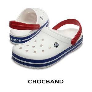 クロックス crocs【メンズ レディース サンダル】Crocband/クロックバンド/ホワイトｘブ...
