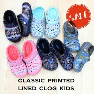 クロックス crocsClassic Printed Lined Clog Kids/クラシック