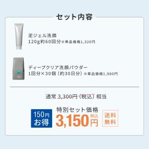 泥ジェル洗顔+ディープクリア洗顔パウダーセット...の詳細画像2