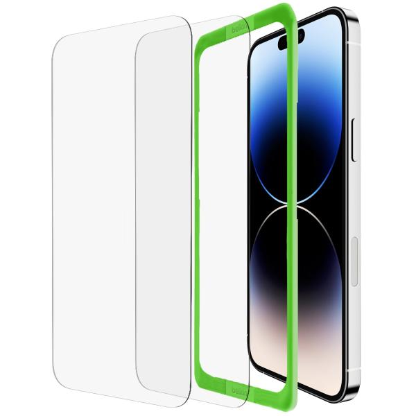 Belkin iPhone16 Plus/ iPhone15 Plus用 保護ガラスフィルム 強化ガ...