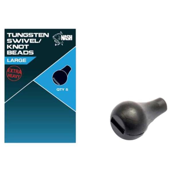 ユニセックス 仕掛け小物 ビーズ Tungsten Swivel/Knot カラー:Black