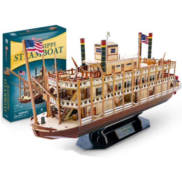 大人のための船のジグソーパズルを構築するための大人のための3dパズル船モデルキットミシシッピ川蒸気船...