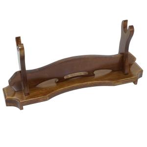 刀掛け 台座付き 無垢材 高低差 斜め 刀掛台 原木 刀置き 剣置き 木 刀