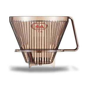 メリタ Melitta コーヒー ドリッパー 日本製 計量スプーン付き 目盛り付き プラスチック製 4~8杯用 ブラウン アロマフィルターシリー