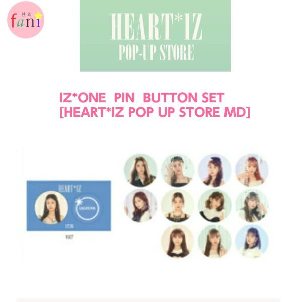 IZ*ONE PIN BUTTON SET [HEART*IZ POP UP STORE GOODS...