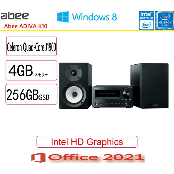 Abee(アビー) デスクトップパソコン Abee ADIVA K10 AD-K10A-RH1-BK...