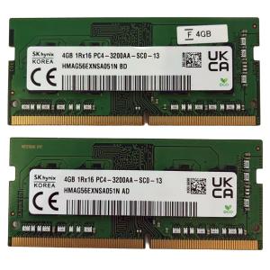 SK Hynix 8GB キット (2 x 4GB) DDR4 PC4-3200AA 1Rx16 ノートパソコン RAM HMAG56EXNSA051N