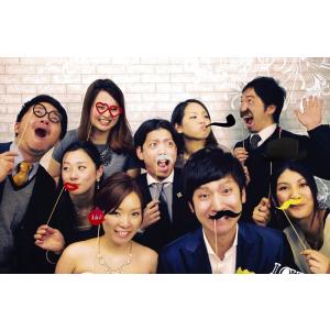 結婚式 スマイルフォトプロップス ハッシュタグ 写真 小道具 各卓