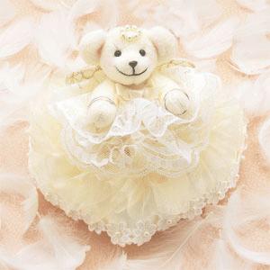 ハートのリングピロー おしゃれ 手作り キット クリーム 結婚式 ハンドメイド 手芸 Panami パナミ yp
