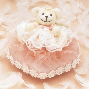 ハートのリングピロー おしゃれ 手作り キット ピンク