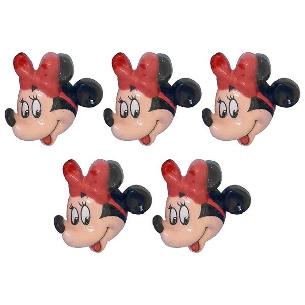 ボタン ミニーマウス 5個入 di80 ボタン ストラップ 手芸 服飾 yp