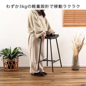 ハイスツール おしゃれ 木製 バーチェア カウ...の詳細画像5