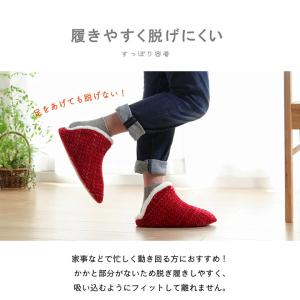 甲高 スリッパ ルームシューズ M 22〜25...の詳細画像5