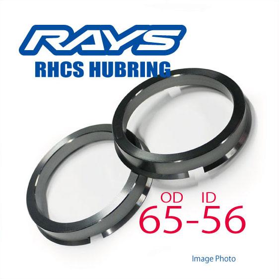 RAYS(レイズ) ツバ付き ハブリング 2個セット 外径65mm-内径56mm用 ★スバル 5穴 ...