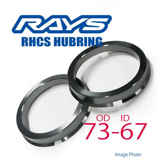 RAYS(レイズ) ツバ付き ハブリング 2個セット 外径73mm-内径67mm用 ★マツダ 5穴 ...