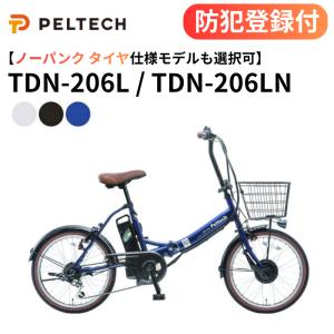 PELTECH（ペルテック） 防犯登録付き 折りたたみ電動アシスト自転車