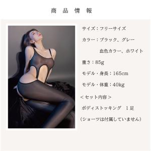 極薄 シースルーボディストッキング セクシーラ...の詳細画像2