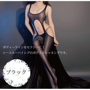 極薄 シースルーボディストッキング セクシーラ...の詳細画像3