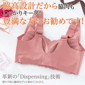 ブラジャー ノンワイヤー ワイヤレス 脇高 脇...の詳細画像4