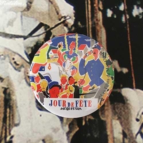 ジャック・タチ 缶バッジ のんき大将脱線の巻 A