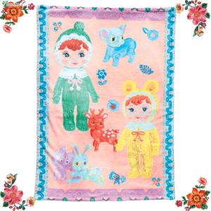 ナタリー・レテ ダブル・レイヤー・ブランケット チャーミー　チャーミーちゃんとリトル・キューティーズのふわふわ二層毛布