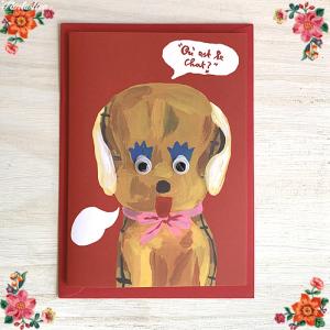 ナタリーレテ　犬のイラスト皿 約19.5cm Nathalie Lete（ナタリーレテ） ダイカット・プレート プードル L