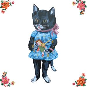 ナタリーレテ ダイカットクロック ブラックキャット Nathalie