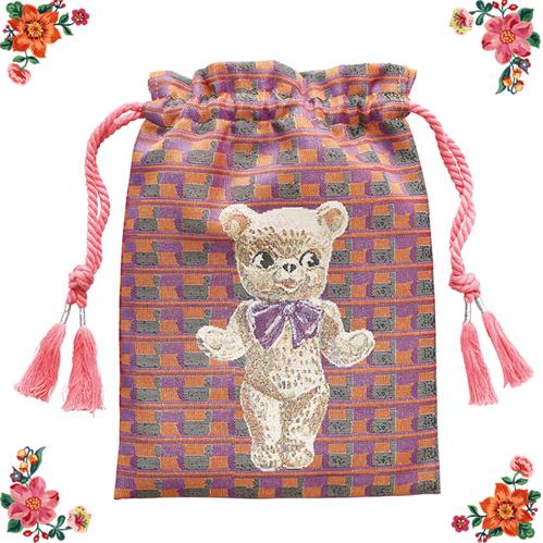 ナタリー・レテ ドローストリング・バッグ ベアー　ベア・ドールの巾着バッグ