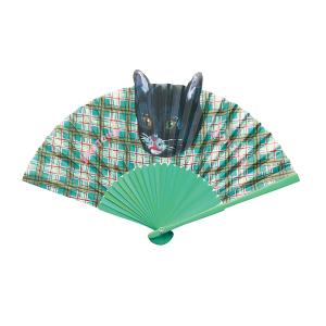 ナタリー・レテ キャット扇子 ブラック・キャット　黒猫・ミッツィのアートせんす