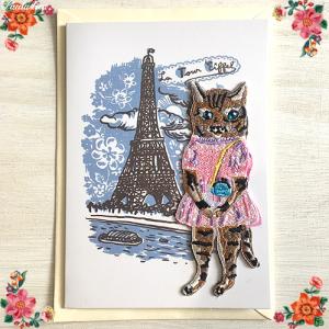 ナタリー・レテ ビッグ・アップリケ ミネット プリンセス・キャット・マヤの猫刺繍ワッペン