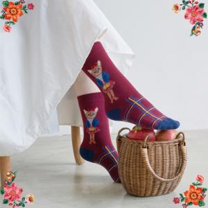 ナタリー・レテ ソックス スコティッシュ・キャット　キルト猫の靴下