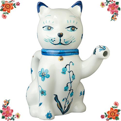 ナタリー・レテ ティーポット ザ・ブルー・ラッキー・キャット　青招き猫のティーポット