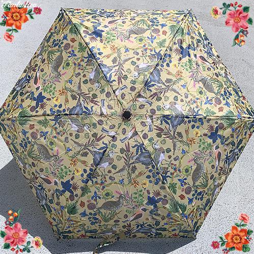 ナタリー・レテ フォールディング・アンブレラ バーズ&amp;ネイチャー　花と野鳥の折りたたみ傘