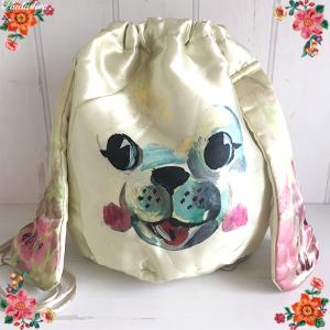 ナタリー・レテ ドローストリング・バッグ プードル　子犬の巾着バッグ