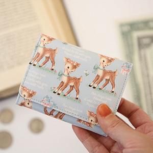 ペーパードールメイト ミニ・ウォレット バンビ 子鹿の三つ折りお財布 Paper Doll Mate Mini Wallet Deer (Bambi)｜fantastica