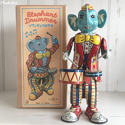 トイズクラブ 北原コレクション 復刻版 エレファントドラマー レッド　ブリキの象人形