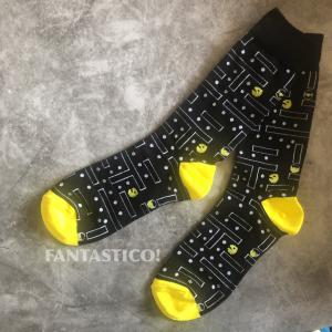 パックマン柄メンズ靴下♪スケーターソックス 6...の詳細画像1