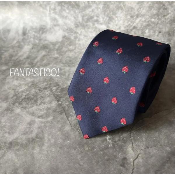 【僕の好きなことネクタイ】いちご柄刺繍ネクタイ♪プレゼント 父の日 ギフトプレゼント イチゴ苺ストロ...