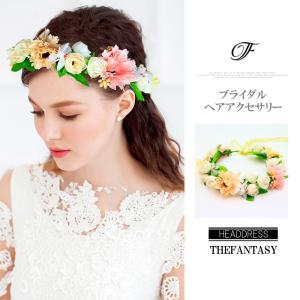 花かんむり 花冠 花かんむり ヘッドドレス 髪飾り コサージュ