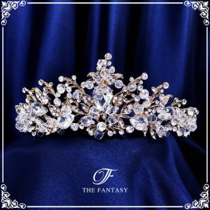 ティアラ 結婚式 ウエディング 披露宴 ブライダル tiara キャンペーン プレゼント 贈呈対象 ft7108gd｜fantasy-dress